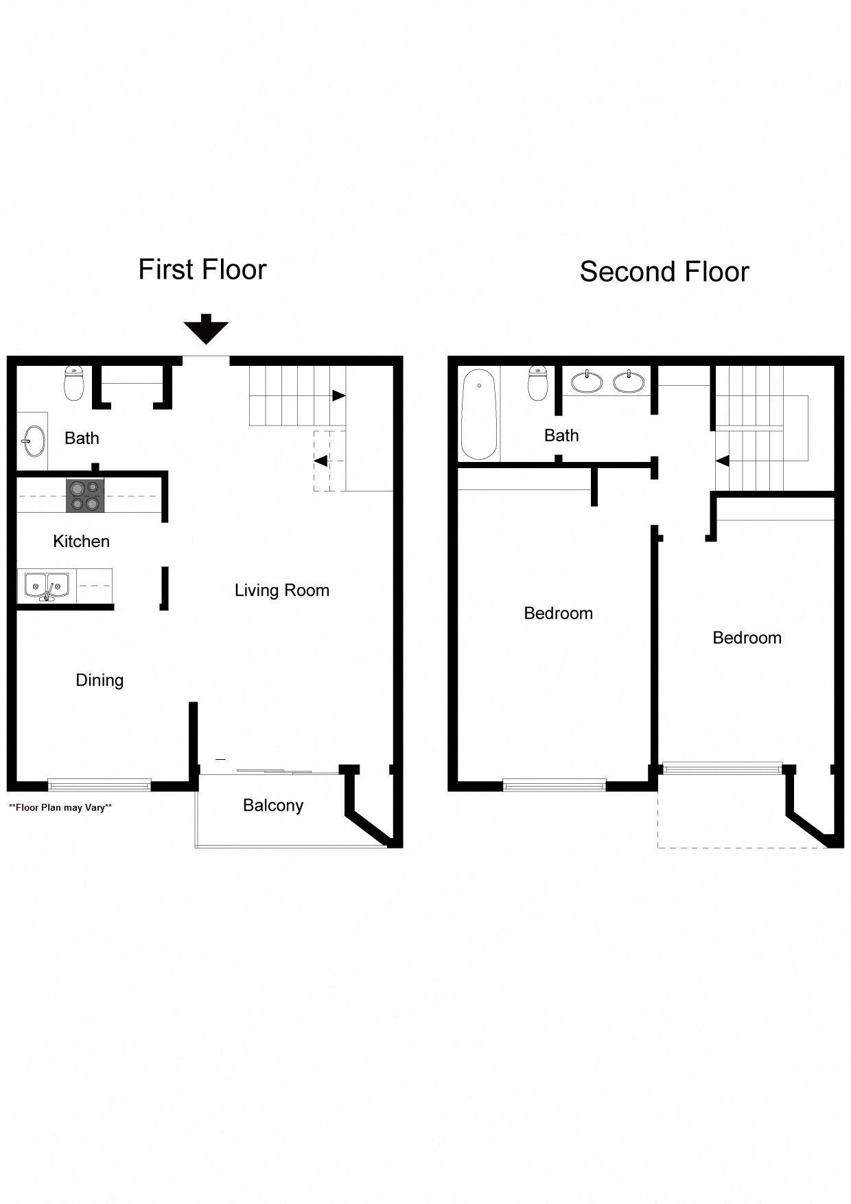 Two Bedroom Two Story at Whitney Ridge Apartments, Rochester, NY